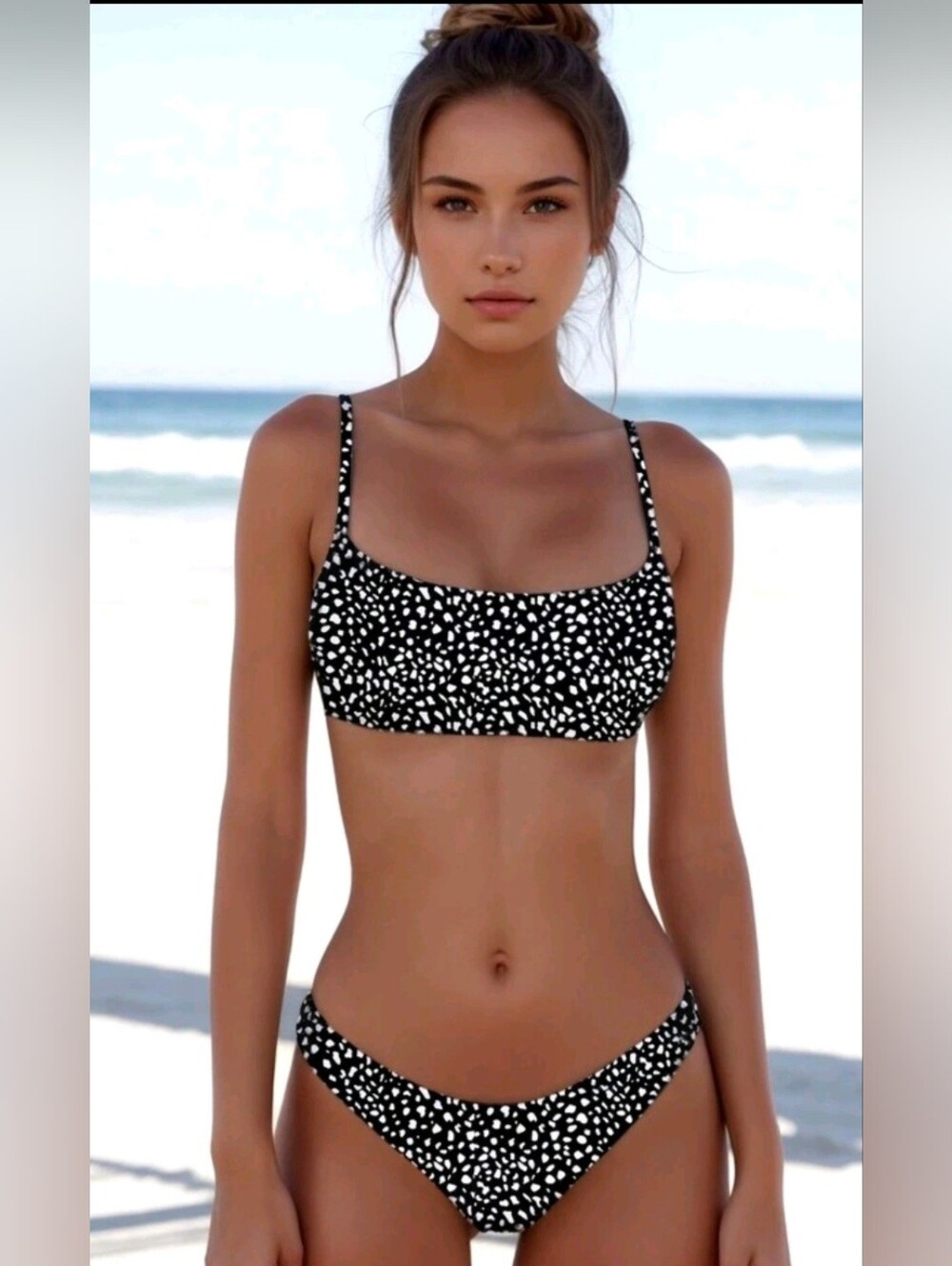 Black & White Polka Dot Bikini Swim Set. NWT